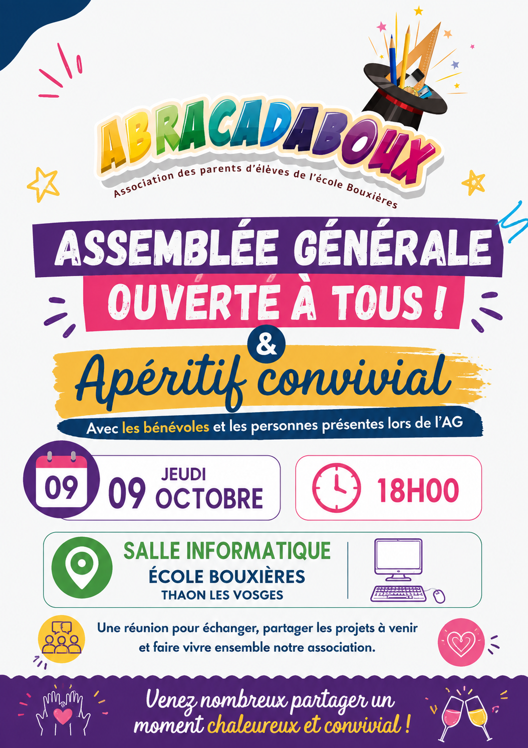 Assemblée Générale & Apéritif convivial 🥂